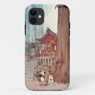 クールな東洋の日本のクラシックな寺院の神社の芸術 iPhone 11 ケース