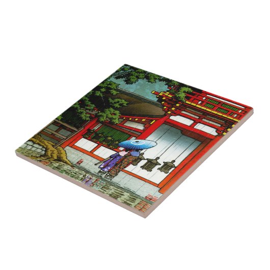 クールな東洋の日本のクラシックな寺院雨芸術 タイル (側面)