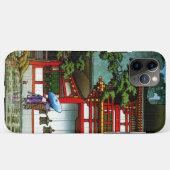 クールな東洋の日本のクラシックな寺院雨芸術 Case-Mate iPhoneケース (裏面(横))