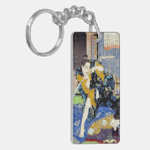 クールな東洋の日本のクラシックな武士の戦士の芸術 キーホルダー (正面左)