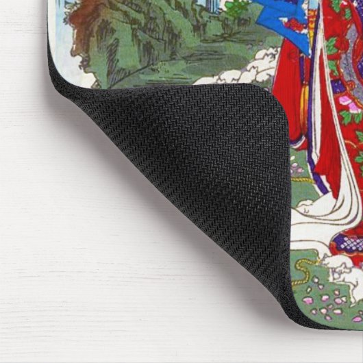 クールな東洋の日本のクラシックな芸者の女性芸術 マウスパッド (コーナー)