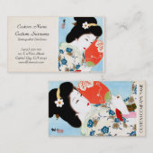 クールな東洋の日本のクラシックな芸者の女性芸術 名刺 (正面/裏面)