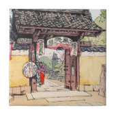 クールな東洋の日本のクラシックTemplaの少しゲート タイル (正面)