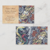 クールな東洋の日本のドラゴンの神の入れ墨 名刺 (正面/裏面)