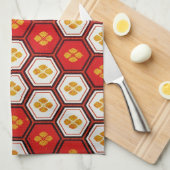 クールな東洋の日本の五角形の鮮やかなpatttern キッチンタオル (四つ折り)