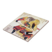 クールな東洋の日本の伝統的な武士の戦士 タイル (側面)