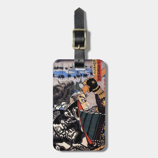 クールな東洋の日本の伝説の戦士の武士 ラゲッジタグ (正面縦)