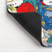 クールな東洋の日本の伝説の英雄の戦士の芸術 マウスパッド (コーナー)