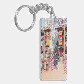 クールな東洋の日本の国のフェスティバルの絵画 キーホルダー (正面左)