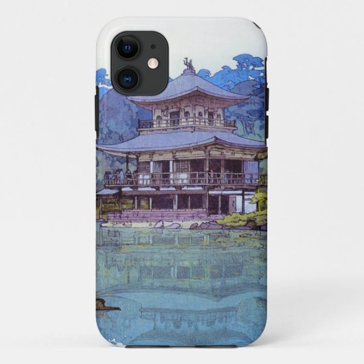 クールな東洋の日本の水彩画の寺院の絵画 Case-Mate iPhoneケース (裏面)