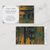 クールな東洋の日本の秋の森林神社のゲート 名刺 (正面/裏面)