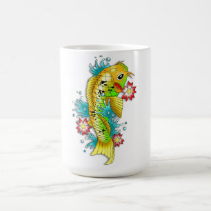 クールな東洋の日本の虹のコイのコイの魚 コーヒーマグカップ