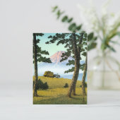 クールな東洋の日本のlandsapeの景色富士山 ポストカード (スタンド正面)