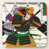 クールな東洋の日本のWarrior武士大将の芸術 コースター (正面)