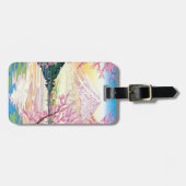 クールな東洋の日本人の富士の春の桜の芸術 ラゲッジタグ (正面横)