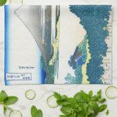 クールな東洋の日本人のHokusai富士の眺めの景色 キッチンタオル (折り畳み)