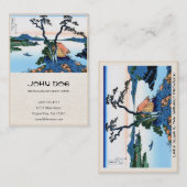 クールな東洋の日本人のHokusai富士の眺めの景色 名刺 (正面/裏面)