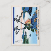 クールな東洋の日本人のHokusai富士の眺めの景色 名刺 (裏面)