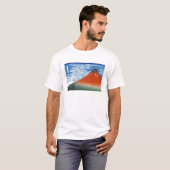 クールな東洋の日本人のHokusai富士の眺めの景色 Tシャツ (正面フル)