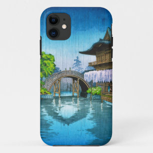クールな東洋の日本人のKameidoのshrine湖雨 iPhone 11 ケース