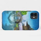 クールな東洋の日本人のKameidoのshrine湖雨 Case-Mate iPhoneケース (裏面(横))