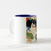 クールな東洋の日本人のShunsen Kabuki俳優の芸術 ツートーンマグカップ (正面左)