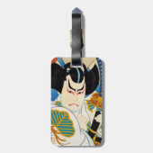 クールな東洋の日本人のShunsen Kabuki俳優の芸術 ラゲッジタグ (裏面縦)