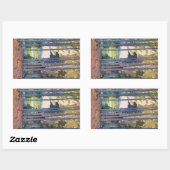 クールな東洋のjapanseの吉田のタケ森林芸術 長方形シール (シート)