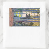 クールな東洋のjapanseの吉田のタケ森林芸術 長方形シール (バッグ)