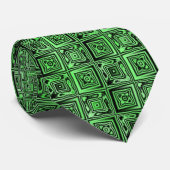 クールな正方形(緑) -タイ ネクタイ (ロール)