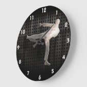 クールな武道 ラージ壁時計 (傾斜)