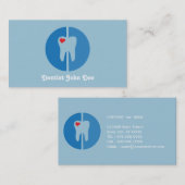 クールな歯科医の歯科医院の歯の名刺 名刺 (正面/裏面)