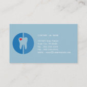 クールな歯科医の歯科医院の歯の名刺 名刺 (裏面)