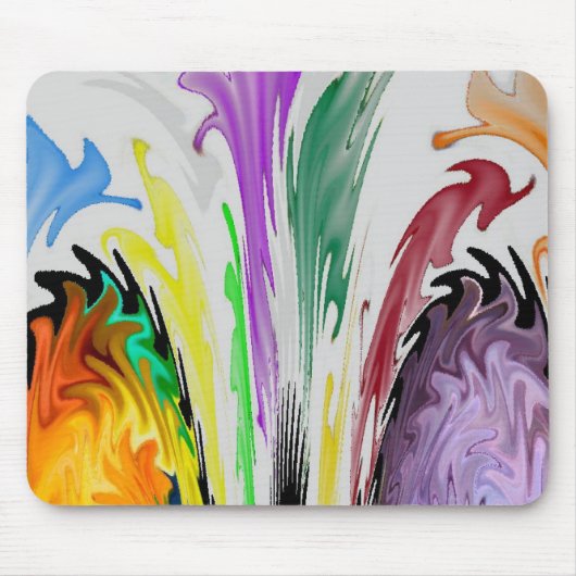 クールな水彩画の抽象芸術 マウスパッド (正面)