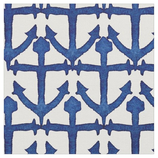 クールな水彩画の色彩の鮮やかで航海のないかり ファブリック (クローズアップ)