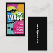 クールな波の店の名刺 名刺 (正面/裏面)