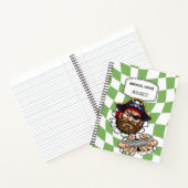 クールな海賊ゲーマーがビデオゲームのコントローラを持っている ノートブック (内部)