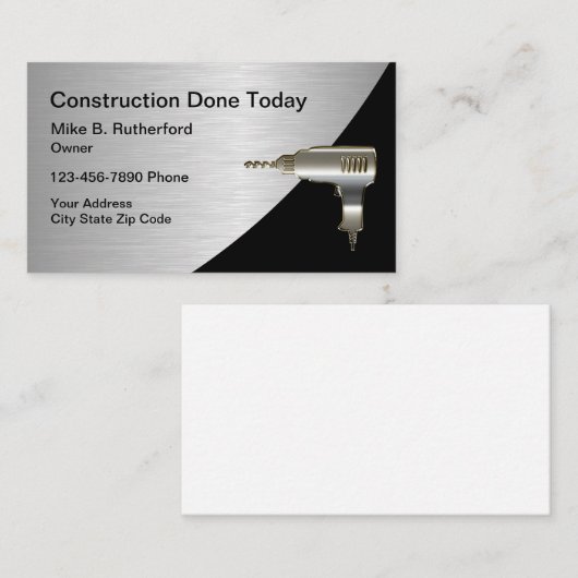 クールな溶接の建築 名刺 (正面/裏面)