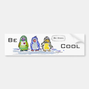 クールな漫画のペンギンのバンパーステッカーがあって下さい バンパーステッカー