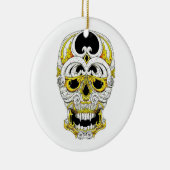 クールな漫画の入れ墨の記号のゴシック様式オーナメントのスカル セラミックオーナメント (右)