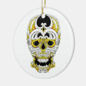 クールな漫画の入れ墨の記号のゴシック様式オーナメントのスカル セラミックオーナメント (左)