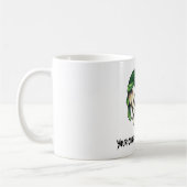 クールな漫画の入れ墨の記号の海賊スカルのバンダナ コーヒーマグカップ (左)