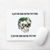 クールな漫画の入れ墨の記号の海賊スカルのバンダナ マウスパッド (マウス)