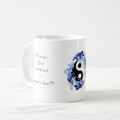 クールな漫画の入れ墨の記号の陰陽のイルカ コーヒーマグカップ (正面左)