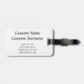 クールな漫画の入れ墨の記号の陰陽のイルカ ラゲッジタグ (裏面横)