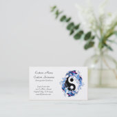 クールな漫画の入れ墨の記号の陰陽のイルカ 名刺 (スタンド正面)