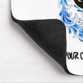 クールな漫画の入れ墨の記号水火の陰陽 マウスパッド (コーナー)