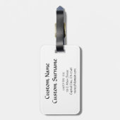 クールな漫画の入れ墨の記号水火の陰陽 ラゲッジタグ (裏面縦)