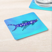 クールな漫画の鮫のコースター スクエアペーパーコースター (アングル)