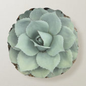 クールな灰色のリュウゼツランのSucculent ラウンドクッション (正面)